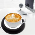 thumbnail image 4 of Qianli Creative Metal USB Heated Coaster Constant Temperature Coffee Coaster Insulation Pad Hot Coaster(Matte Black), 4 of 4