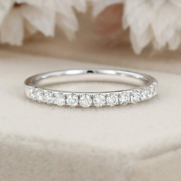 Eclet Jewels 1 Ct Round Cut Diamond Rings - 14K White Gold Plated Rings - Gorgeous Anniversary Gift for Women's - Wedding Diamond Jewelry for Women's - Stackable Diamond Rings On Clearance