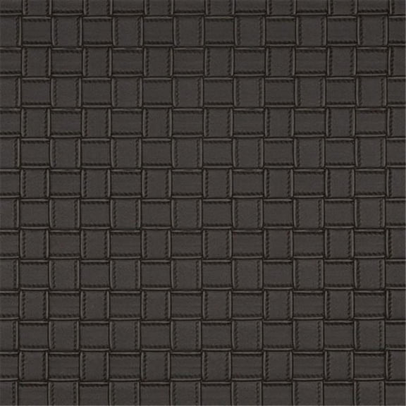 Designer Fabrics G658 54 in. Wide Brown- Basket Woven Upholstery Faux Leather