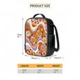 thumbnail image 4 of Xixirimido Swirl Hippie Flower Pattern 17" Backpack Set with Lunch Bag, Pen Case, and Water Bottle Carrier Kids Students Large Capacity School Bag 4Pcs Sets for Boy Girl, 4 of 6