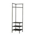 thumbnail image 2 of Abbracc Coat Rack Dorm Sweaters Jackets Scarf Hats Multipurpose Clothes Hanger Stand Three Layer Balck, 2 of 9
