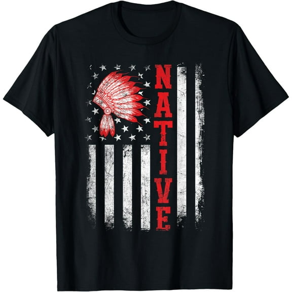 Native - American Day USA Flag Cherokee Indigenous People T-Shirt