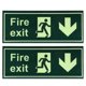 thumbnail image 1 of 2 Unids Luminoso Autoadhesivo Señal de Advertencia de Seguridad Etiqueta de Seguridad Señales de Salida de Incendio con DirectionType 2, 1 of 8