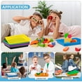 thumbnail image 5 of NOGIS 4 Pack Plastic Art Trays 11 x 8.3 Inch Stackable Activity Crafts Classroom Sand Trays Sensory Paint Organizer for DIY Beads Jewelry Painting Projects Christmas Favor, Random Color, 5 of 7