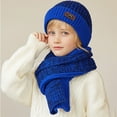 thumbnail image 5 of Bibifish Kids Hat Gloves Scarf Sets 3 Pc Knit Pattern Beanies Hat Gloves And Long Scarf Boys Girls Outdoor Activities Hat Gloves Scarf Sets, 5 of 5