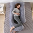 thumbnail image 5 of Full Body Pregnancy Pillow - J Shaped Body Pillow - Maternity Pillow for Pregnant Women w/ Detachable Extension Velour Cover, 5 of 10