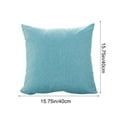 thumbnail image 3 of Qiweii Solid Color Bean Velvet Sofa Pillow Set Soft Supportive Washable Lumbar Cushion Bedside Backrest for Living Room Bedroom, 3 of 6