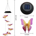 thumbnail image 4 of Solar Wind Chime Light, Epicgadget Solar Light Color Changing Outdoor Solar Garden Hanging Mobile Decorative Lights for Backyard Walkway Pathway Christmas Decoration Parties (Purple Butterfly), 4 of 5