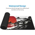 thumbnail image 4 of Red Sun Japanese Ink Painting Gaming Mouse Pad 31.5x11.8inch, Non-Slip Computer Mouse Pad Waterproof Keyboard Pad, 4 of 6