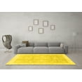 thumbnail image 3 of Ahgly Company Machine Washable Indoor Square Oriental Yellow Traditional Area Rugs, 7' Square, 3 of 4