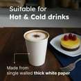 thumbnail image 4 of oz Paper Coffee Cups Set of Disposable Cups for Hot and Cold Beverages Disposable Coffee and Tea Paper Cups Ideal for Business Events, Cafes, and Offices , oz, Single Wall, 4 of 7