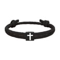 thumbnail image 3 of BLEEUS Braided Rope Cross Bracelet Christian Bracelet For Men Boy Gifts (Black A) Christmas Essential (Black A), 3 of 10
