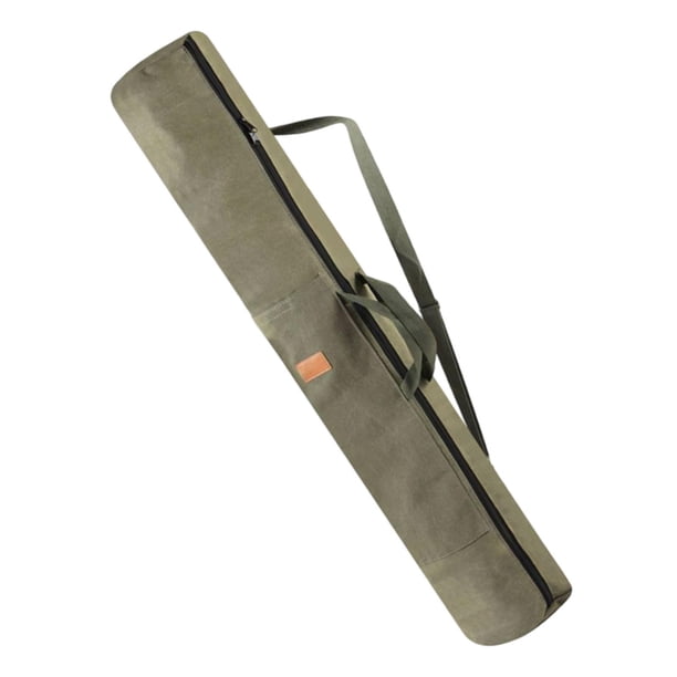 Bolsa plegable para guardar carretes de caña de pescar con asas y correa de hombro ajustable verde