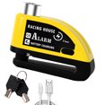 thumbnail image 1 of Bloqueo de alarma de freno de disco de rueda de scooter de motocicleta a prueba de agua 500mAh (amarillo negro), 1 of 9