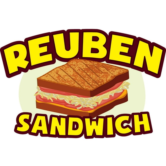 REUBEN SANDWICH 12" Concession Decal sign cart trailer stand sticker equipment