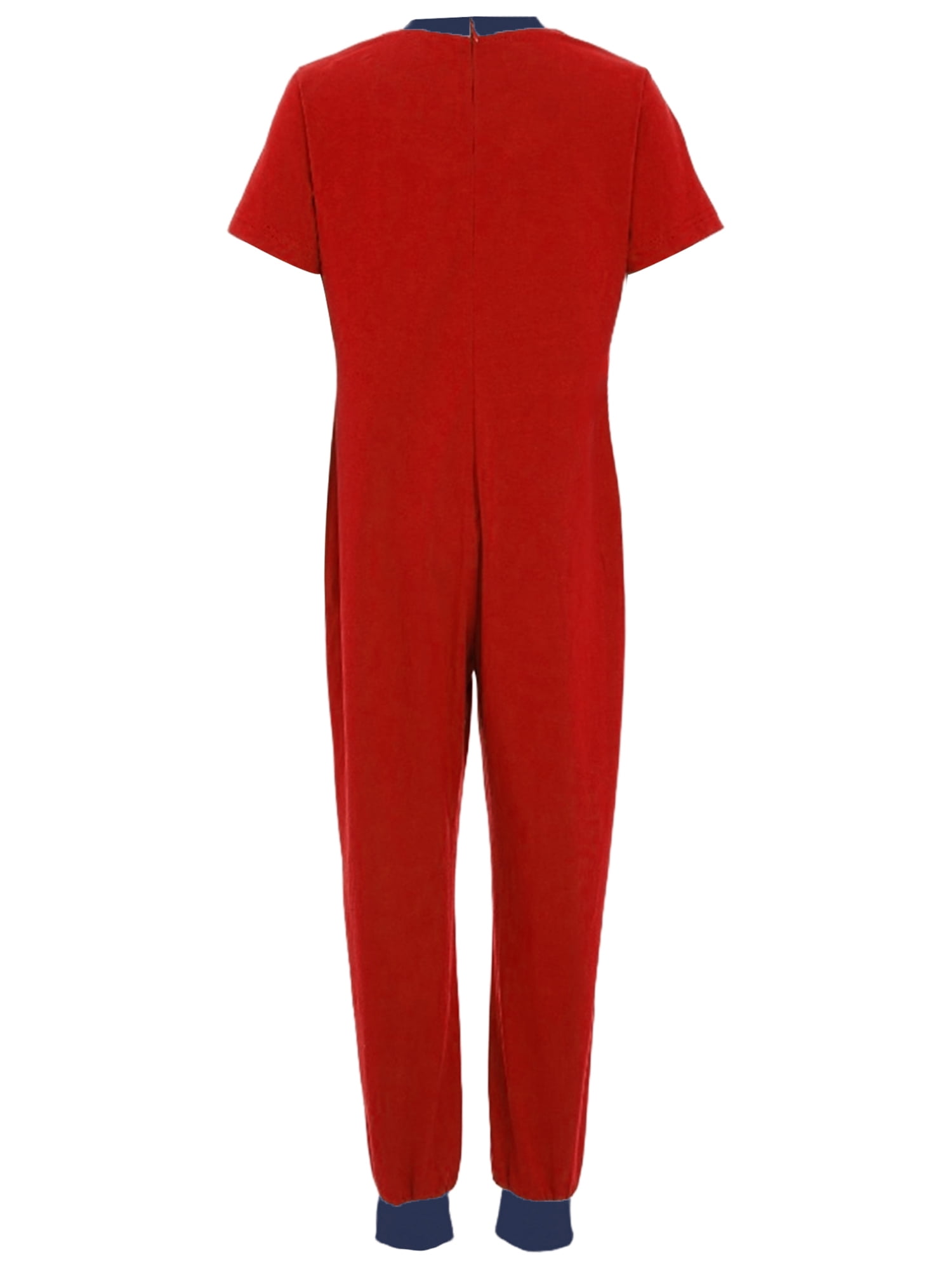 vastwit Adaptive Jumpsuit for Kids Autism Sensory Special Needs Anti-Strip Romper One Piece Pajamas Red 14