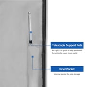 Patio Umbrella Parasol Cover with Air Vent,600D Waterproof Cantilever Umbrella Covers,Anti-UV Umbrella Covers with Telescopic Support Pole (3-Grey, Cantilever 9-13)