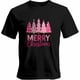 thumbnail image 1 of Camisetas gráficas informales de manga corta con árbol de Navidad rosa para hombre, 1 of 8
