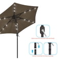 thumbnail image 4 of Sonerlic 7.5ft LED Patio Outdoor Shade Table Umbrella with Steel Frame for Yard,Garden,Park,Poolside and Deck,Taupe, 4 of 8
