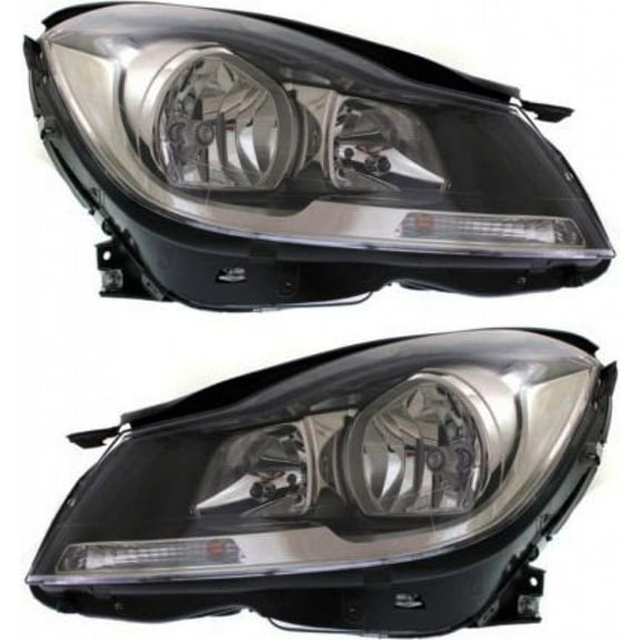 For Mercedes-Benz C63 AMG/C63 S AMG/C350 Headlight 2012 13 14 2015 Pair Driver and Passenger Side Coupe CAPA Certified For MB2502186 | 204 820 99 59