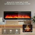 thumbnail image 2 of Lumiparty Smart Electric Fireplace with Remote Control & Alexa/WiFi, 60" Wall Mount/in Wall Recessed Insert Black Electric Fireplace, 12 Realistic Ember Color/Flame Options,1500W Heater, 2 of 8