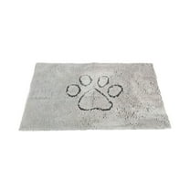 DGS Pet Products Dirty Dog Door Mat Large Silver Grey 35" x 26" x 2"