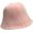 Light Pink, variant on Women Bucket Hat Autumn Winter Wild Wear Corduroy Solid Fisherman Hat Men Outdoor Warm Packable Bell Bucket Cap
