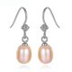 thumbnail image 1 of Pendientes de plata de ley S925 con perlas, circonitas 3a incrustadas, para exposición., 1 of 2