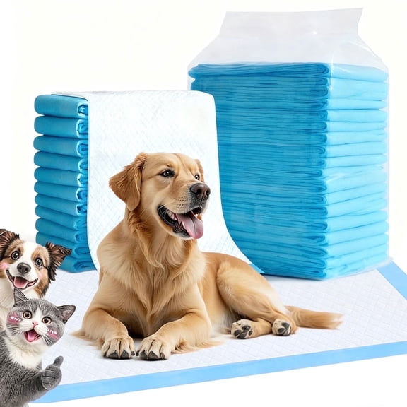 Zcintert 100 Pack Puppy Training Pads | 13"x 17.72" 5-Layer Leakproof Pet Pee Pad for Small Dogs, Cats & Rabbits Cage Liner