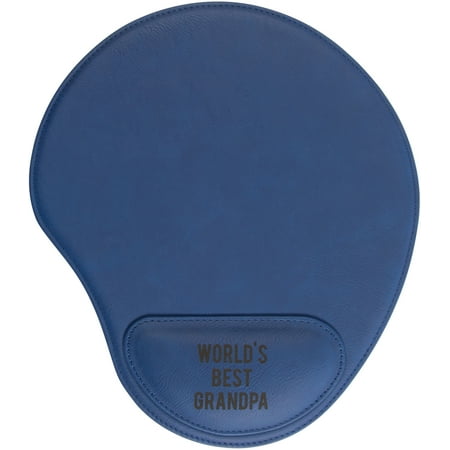 Pavilion - World's Best Grandpa Blue Cushioned Wrist Support Mouse (Best Wrist Position For Mouse)