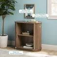 thumbnail image 4 of Walker Edison Modern Reeded Entryway Accent Cabinet, Mocha, 4 of 16