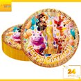 thumbnail image 2 of 24 Pz Plato Cartón Premium Pastelero Fiesta De Cumpleaños Felicidades 1, 2 of 4