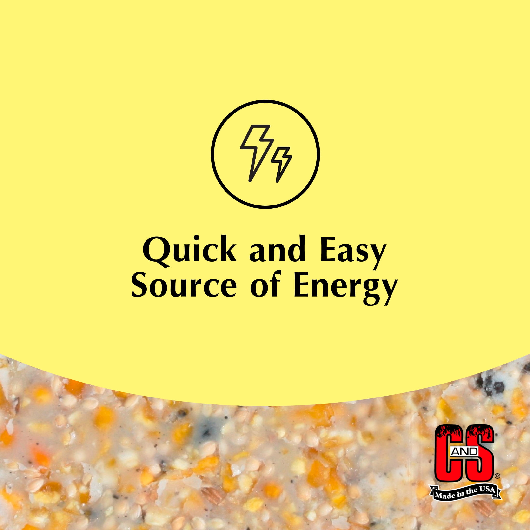 (4 pack) C&S High Energy Suet Treat, for Wild Birds, 11.75 Ounces, 1 Pack