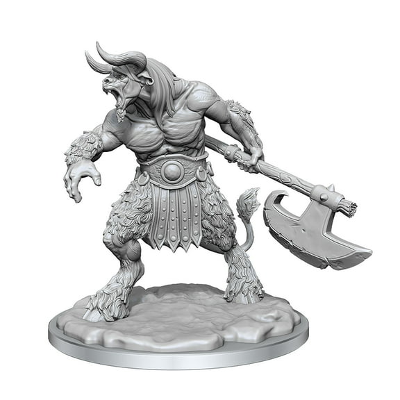 D&D Frameworks: Minotaur Miniature - Unpainted Unassembled Customizable Miniature. Dungeons & Dragons