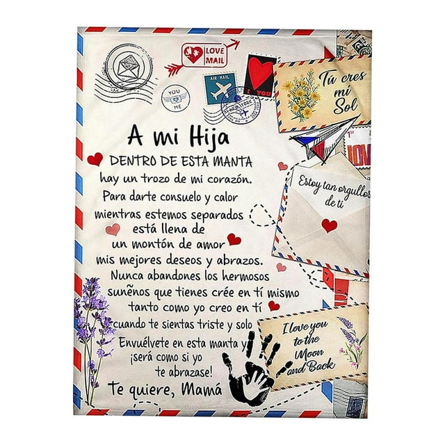 Manta par Y Papá Carta de aéreo Personalizada Fomentar s Inspiradoras Cumpleaños Graduación Baoblaze manta hija
