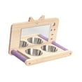 thumbnail image 4 of Penca de loros de pájaros con tazas de alimentación de accesorios de jaula de pájaros para conures Budgie con espejo, 4 of 8