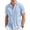 Q7-Blue, variant on Button Down Shirt for Men Short Sleeve Linen Shirts Cuban Collar Textured Wrinkle Free Tops Casual Lightweight Breathable Summer Beach Clothes,Purple L