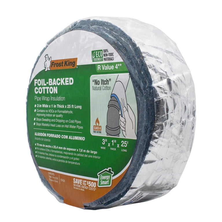 Frost King, Foil Backed Cotton Pipe Wrap, 3