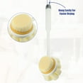 thumbnail image 5 of Unique Bargains Back Scrubber Double-sided Long Handle Bath Brush Handle Brush for Bath Shower 14.17"x3.54"x2.56" White, 5 of 7