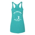 thumbnail image 2 of Wild Bobby, Can't Work Today My Arm Is In A Cast, Fishing, Women Tri-Blend Racerback Tank Top, Tahiti Blue, Large, 2 of 5