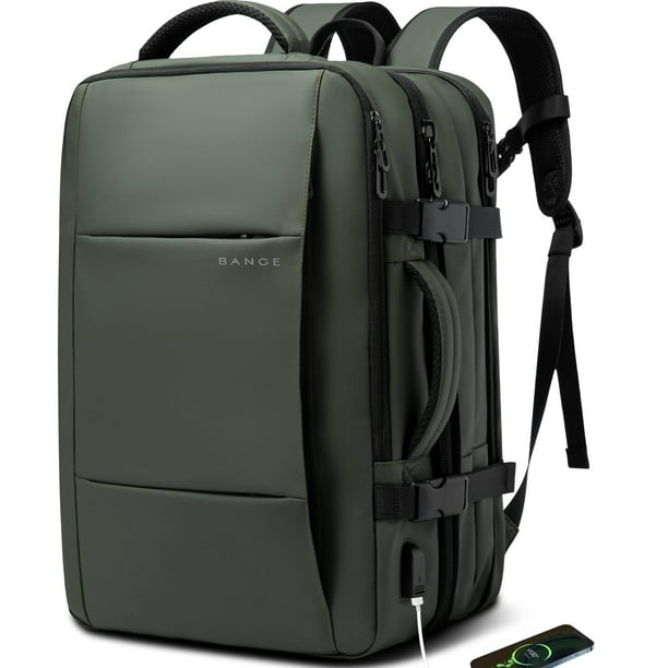 Mochila BANGE Carry-on para portátil de 17,3 pulgadas, expandible, impermeable, de 45 litros