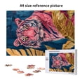 thumbnail image 6 of Naloa Pink Tiger Gold Leaves Custom Puzzles Personalized Puzzle 1000 Pieces from Photo Custom Jigsaw Puzzle for Wedding, Graduation, (29.5×19.7in, Vertical), 6 of 9