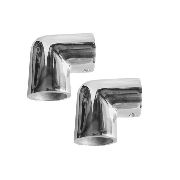 GooMeng 316 Stainless 25MM 2-Way Boat Hand Rail Fitting 90 Degree Elbow Tube (1 Pair)