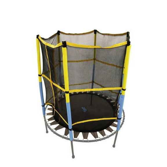 Machrus Upper Bounce 44.48" Trampoline Jumping Mat With Attached Safety Net and Clips Fits 55" Round Trampoline Frame - Replacement Mat for Workout - Gymnastics Jumping Mat - Supports Up to 120 lbs