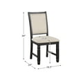 thumbnail image 3 of Lexicon 19.5" Fabric Dining Room Side Chair in Beige/Black (Set of 2), 3 of 5