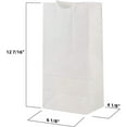 MT Products 8 lb Disposable White Grocery Bags/Paper Lunch Bags Pack of 100