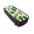 thumbnail image 6 of Picia Green Avocado Pattern Large Capacity PU Leather Pencil Case Organizer Pen Marker Holder Double Zipper Storage Bag Big Pencil Pouch for College Office, 6 of 6