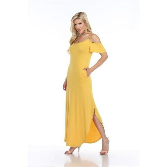 3101-09-L Lexi Maxi Dress, Mustard - Large