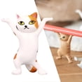 thumbnail image 3 of Bolígrafo de gato de baile, soporte para bolígrafo para gafas, decoración de estantería para el hogar, estatua de gatito animal, decoración de escrito Blanco naranja Baoblaze Escultura de estatua de gato, 3 of 8