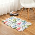thumbnail image 2 of Scalloped Door Mat 18x30", Christmas Absorbent Non Slip Welcome Mats for Front Door, Cartoon Xmas Tree Winter Abstract Diatomaceous Entryway Rug for Indoor Bathroom Kitchen Apartment Entrance, 2 of 9